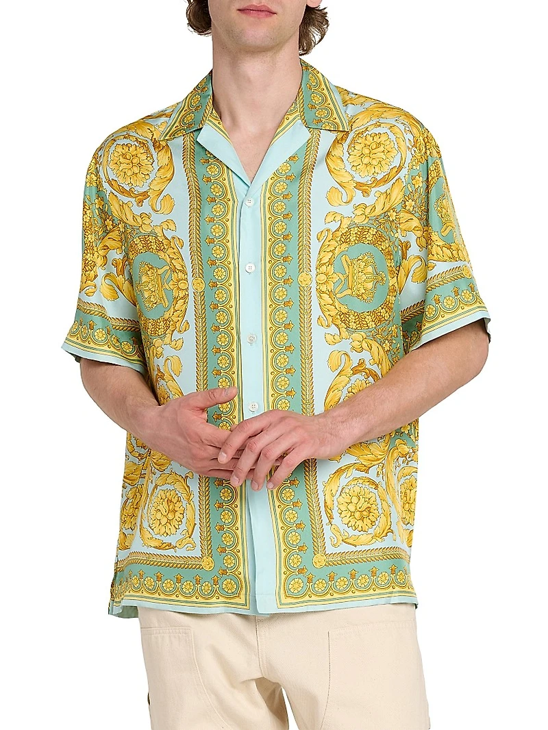 Barocco 92 Print Silk Shirt