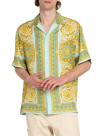 Barocco 92 Print Silk Shirt