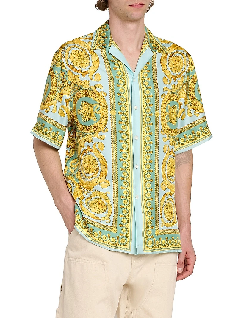 Barocco 92 Print Silk Shirt