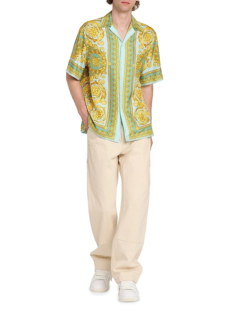Barocco 92 Print Silk Shirt