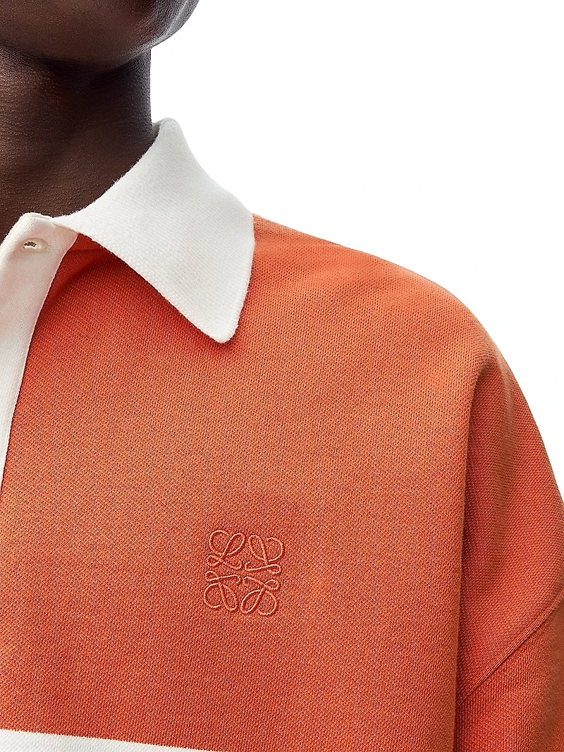 Rugby Striped Long-Sleeve Polo Shirt