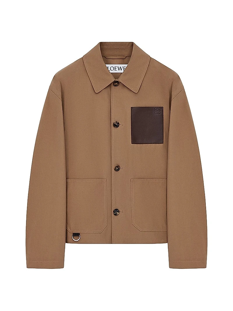 Workwear Cotton-Leather Jacket