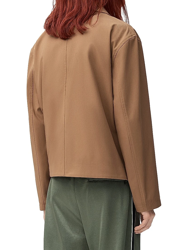 Workwear Cotton-Leather Jacket