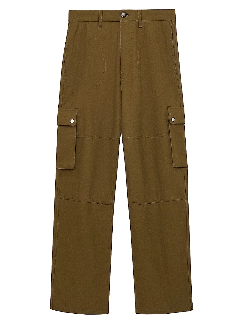 Cotton-Blend Cargo Trousers