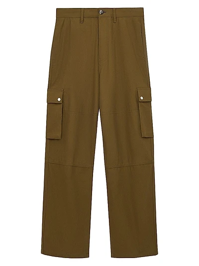 Cotton-Blend Cargo Trousers