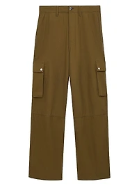 Cotton-Blend Cargo Trousers