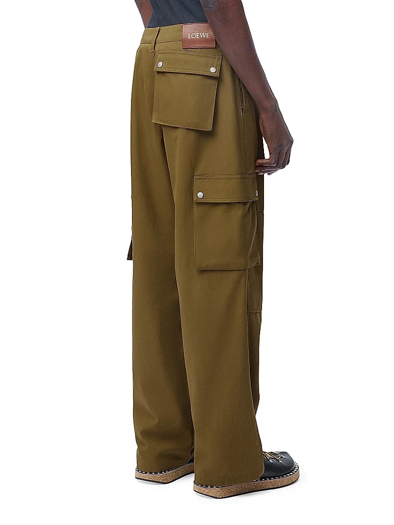 Cotton-Blend Cargo Trousers