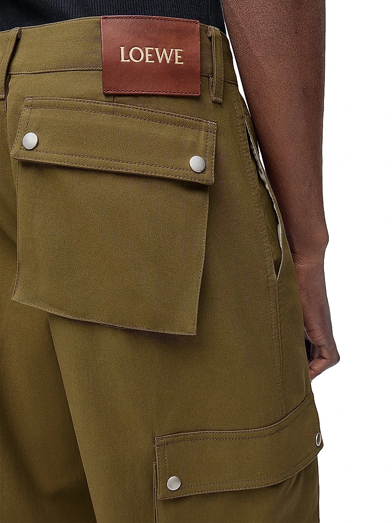 Cotton-Blend Cargo Trousers