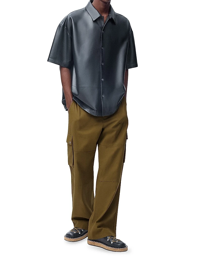 Cotton-Blend Cargo Trousers