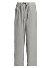 Drawstring Wool-Blend Trousers