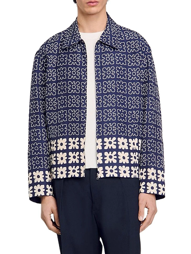 Jacket with Floral Motif