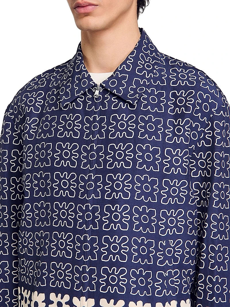 Jacket with Floral Motif