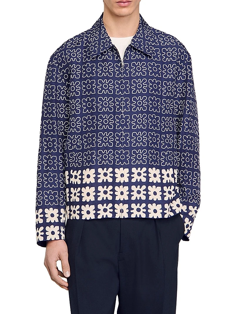 Jacket with Floral Motif