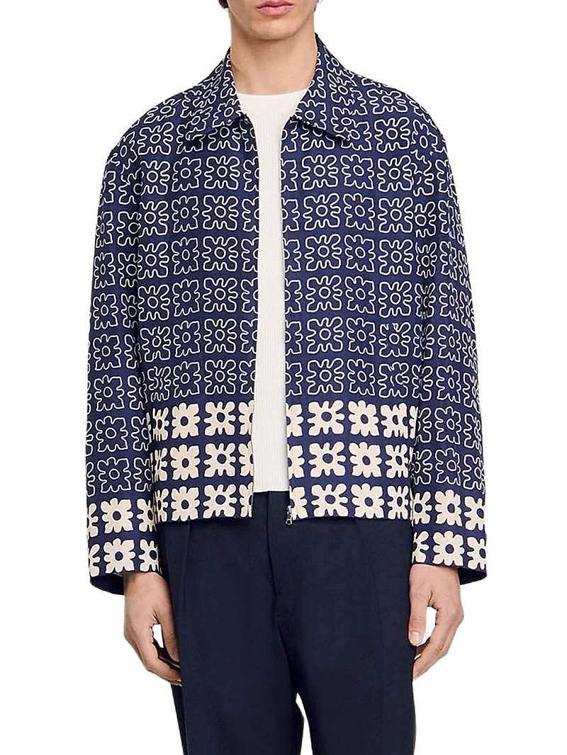 Jacket with Floral Motif