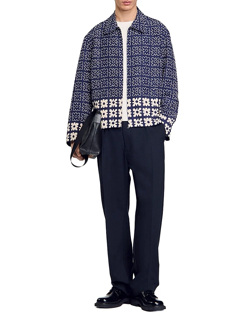 Jacket with Floral Motif