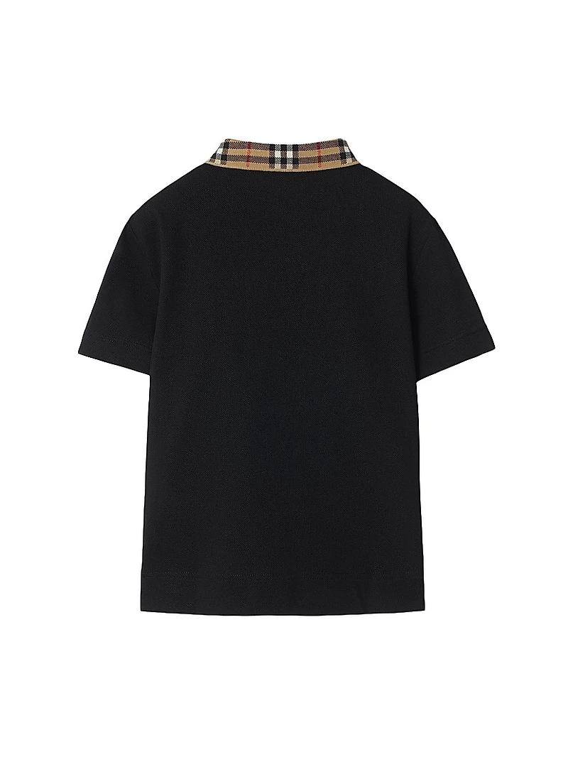 Baby Boy's, Little Boy's & Check Collar Cotton Polo Shirt