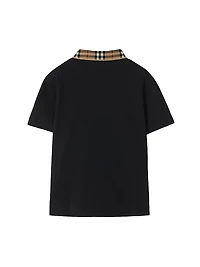 Baby Boy's, Little Boy's & Check Collar Cotton Polo Shirt