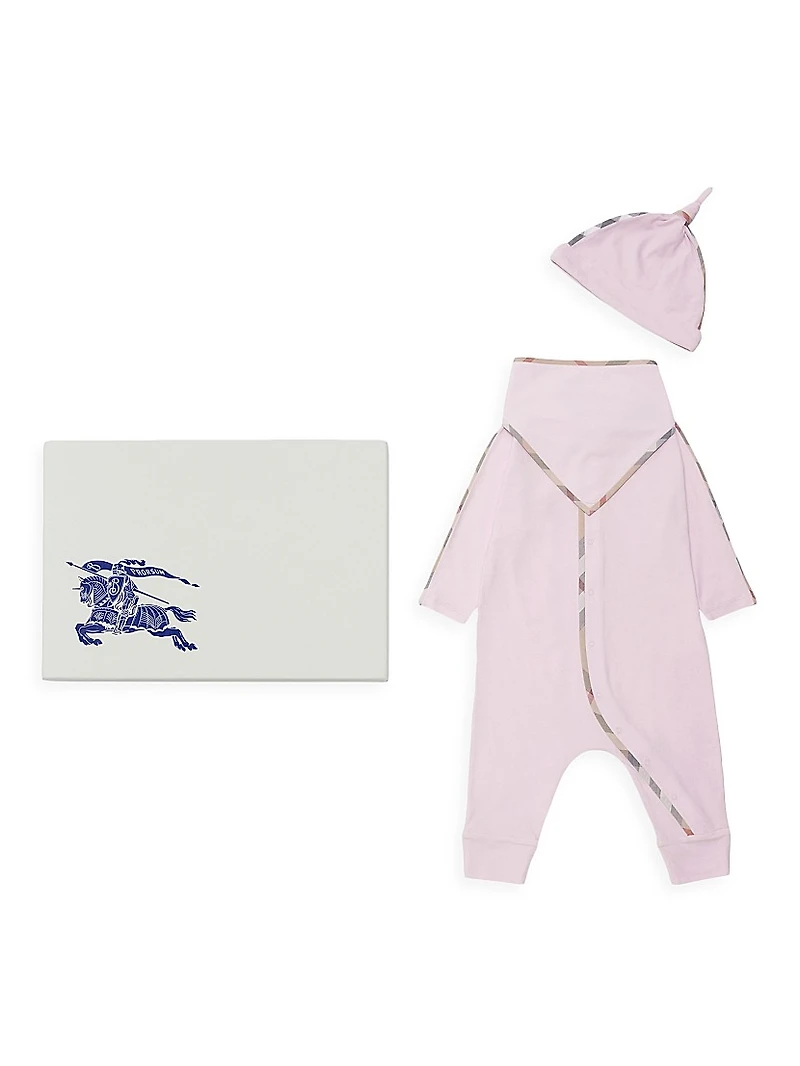 Baby Girl's 3-Piece Stretch Cotton Gift Set