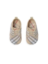 Baby's Corby Check Cotton Crib Shoes