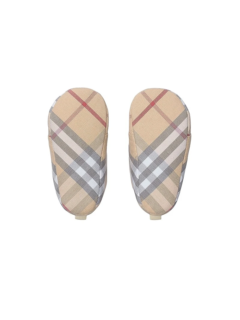 Baby's Corby Check Cotton Crib Shoes