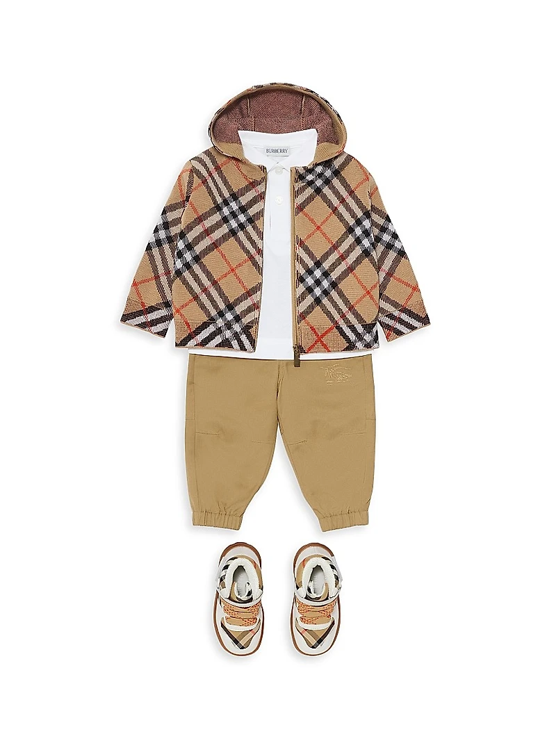 Baby's, Little Kid's & Check Wool Zip Hoodie