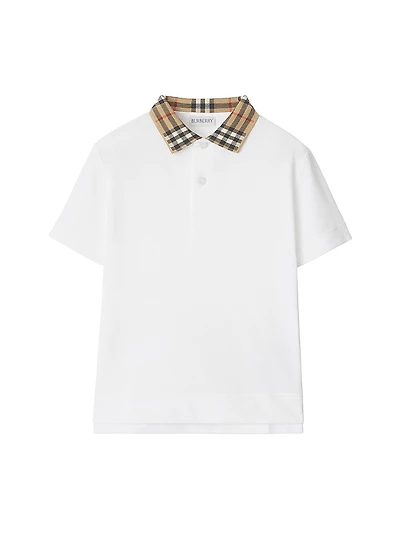 Baby Boy's, Little Boy's & Check Collar Polo Shirt