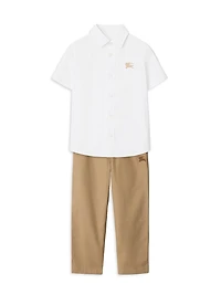 Baby Boy's, Little Boy's & Stretch Cotton Short-Sleeve Shirt