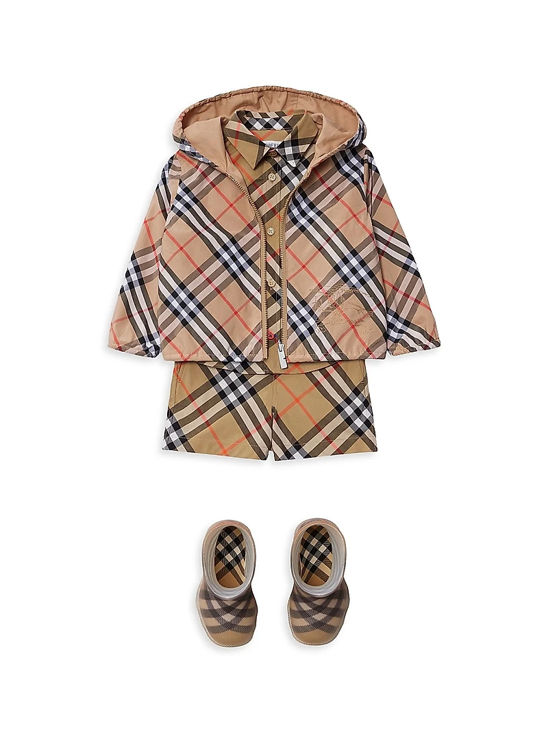 Little Boy's & Check Cotton Shorts