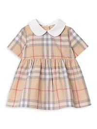 Baby Girl's Check Cotton Poplin Dress & Bloomers