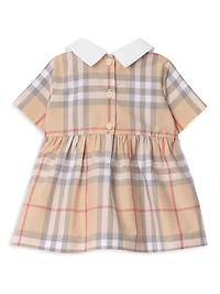 Baby Girl's Check Cotton Poplin Dress & Bloomers