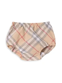 Baby Girl's Check Cotton Poplin Dress & Bloomers