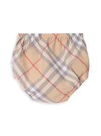 Baby Girl's Check Cotton Poplin Dress & Bloomers