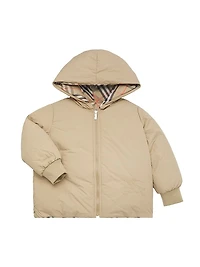 Little Kid's & Reversible Check Jacket