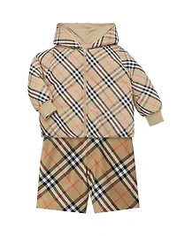 Little Kid's & Reversible Check Jacket