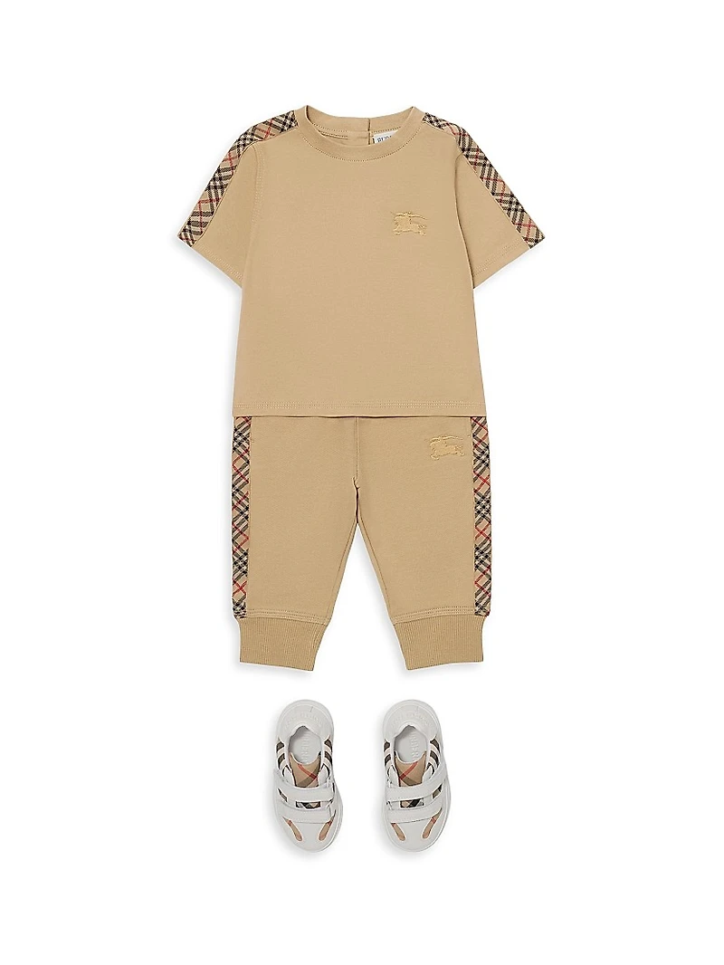Baby's, Little Boy's & EKD Check Cotton T-Shirt