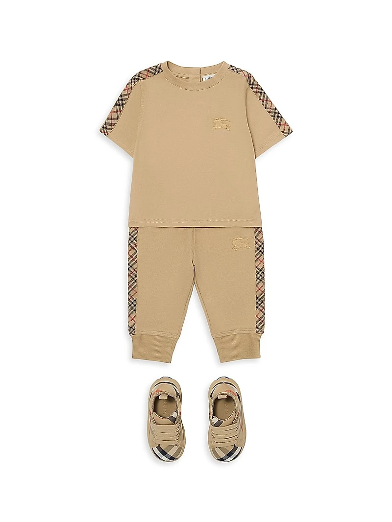 Baby's, Little Boy's & EKD Check Cotton T-Shirt