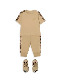 Baby's, Little Boy's & EKD Check Cotton T-Shirt