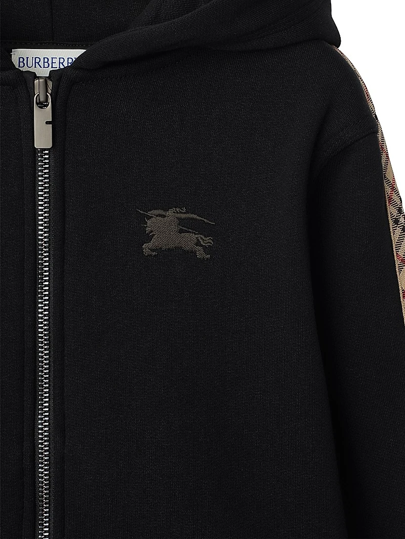 Baby Boy's, Little Boy's & Check-Trim Zip-Up Hoodie