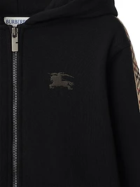Baby Boy's, Little Boy's & Check-Trim Zip-Up Hoodie
