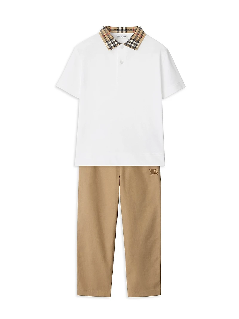 Baby Boy's, Little Boy's & Cotton-Blend Straight-Leg Trousers