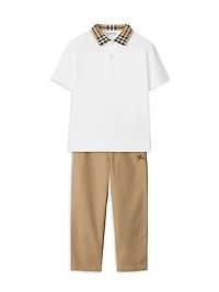 Baby Boy's, Little Boy's & Cotton-Blend Straight-Leg Trousers