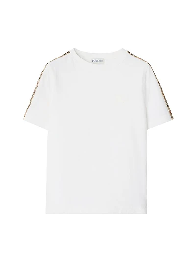 Baby Boy's, Little Boy's & Check Trim Cotton T-Shirt