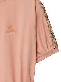 Little Girl's & Gladys Check-Trimmed T-Shirt Dress