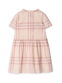 Baby Girl's, Little Girl's & Check Smocked Cotton Shirtdress