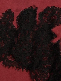 Giselle Lace-Trim Silk Pajama Pants