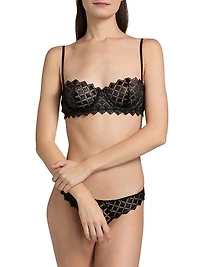 Lamine Embroidery Balconette Bra