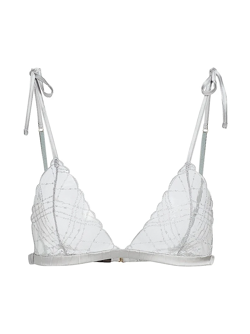 A Pois Embroidered Soft Bra
