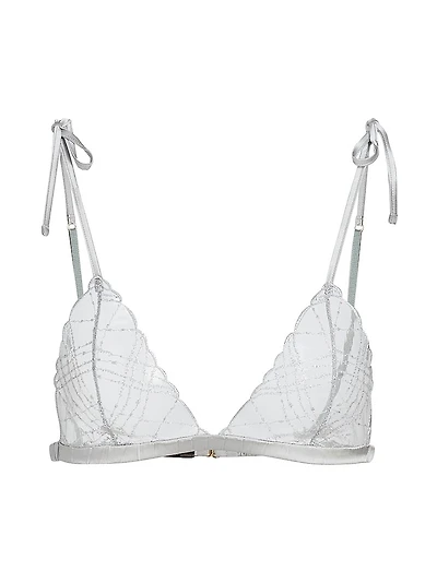 A Pois Embroidered Soft Bra