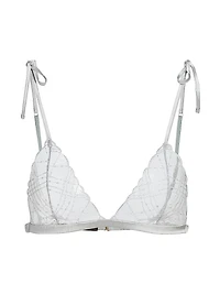 A Pois Embroidered Soft Bra