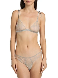 A Pois Embroidered Soft Bra